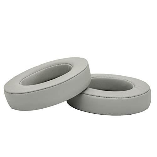 Almofadas de ouvido premium compatíveis com fones de ouvido Razer Kraken Pro V2 (cinza, oval). Também compatível com Kraken 7.1 V2. Couro proteico | Espuma macia de alta densidade | Fácil instalação
