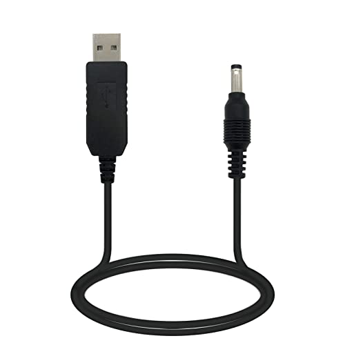 PDEEY Cabo de carregamento USB de substituição para Alexa Echo Dot 3ª geração, Dot 5ª geração, carregador Dot 4ª geração, (não para Echo 4ª geração) - Cabo de carregamento configurado de 5 V a 12 V
