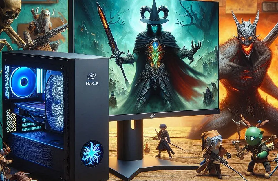 PC Completo Mancer, Intel i5, 16GB, SSD 480GB, Monitor 17