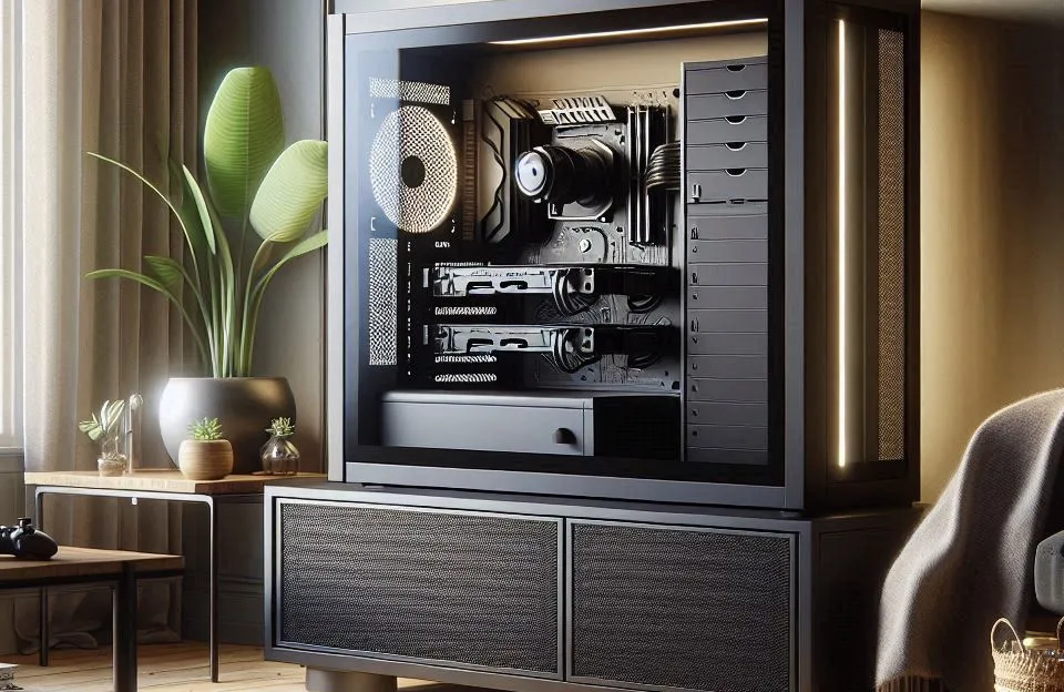 Gabinete TT P3 TG Black Wall Mount com Vidro Temperado