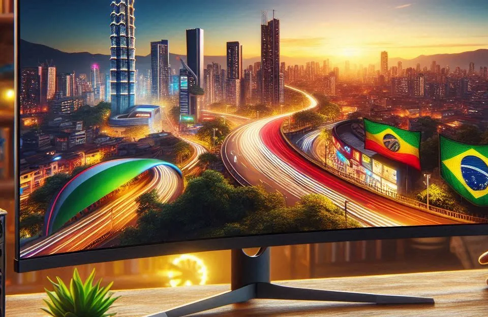 Monitor Gamer 23.8'' BrazilPC Curvo 180Hz Widescreen