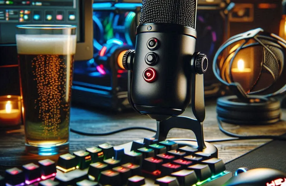 Microfone Gamer HyperX QuadCast S com Antivibração e LED RGB