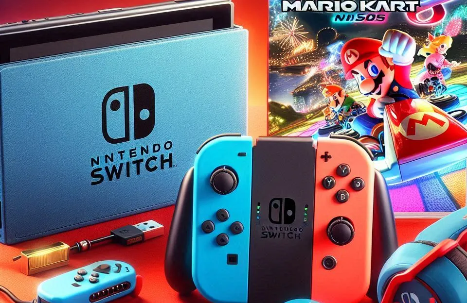 Nintendo Switch Azul e Vermelho + Jogo Digital Mario Kart 8 + 3 Meses de Assinatura NSO - Review Completo