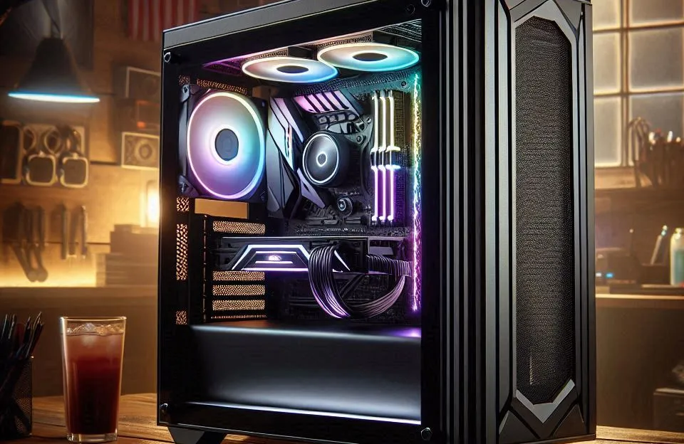 Gabinete ATX Mid Tower 4000X RGB Black: Design Elegante e Iluminação Personalizável