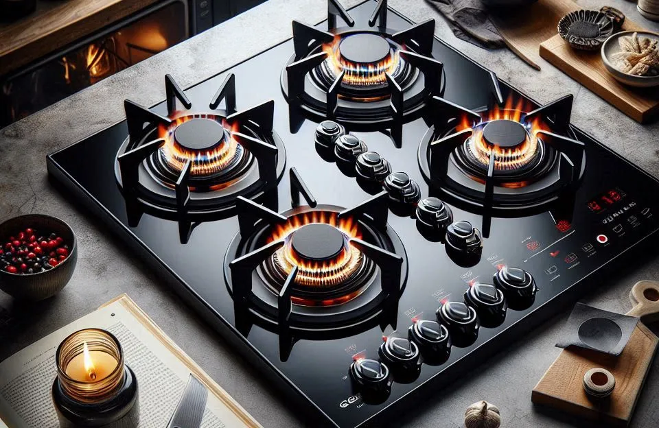 Fischer Cooktop à Gás 4 Bocas Tripla Chama Infinity Mesa Vidro Preto Bivolt - A Escolha Certa para sua Cozinha