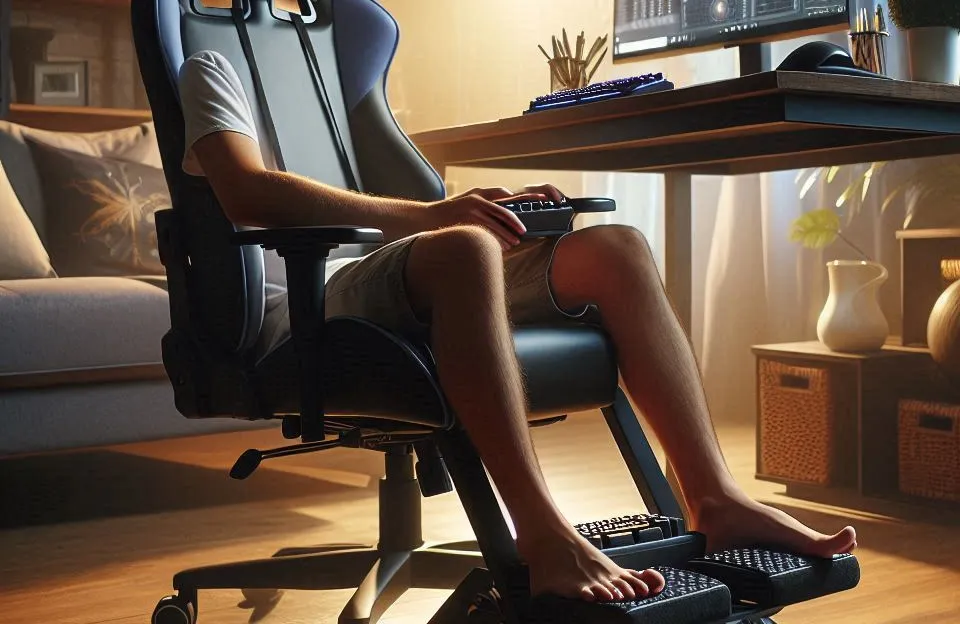 Cadeira Ergonômica Gamer com Apoio para os Pés