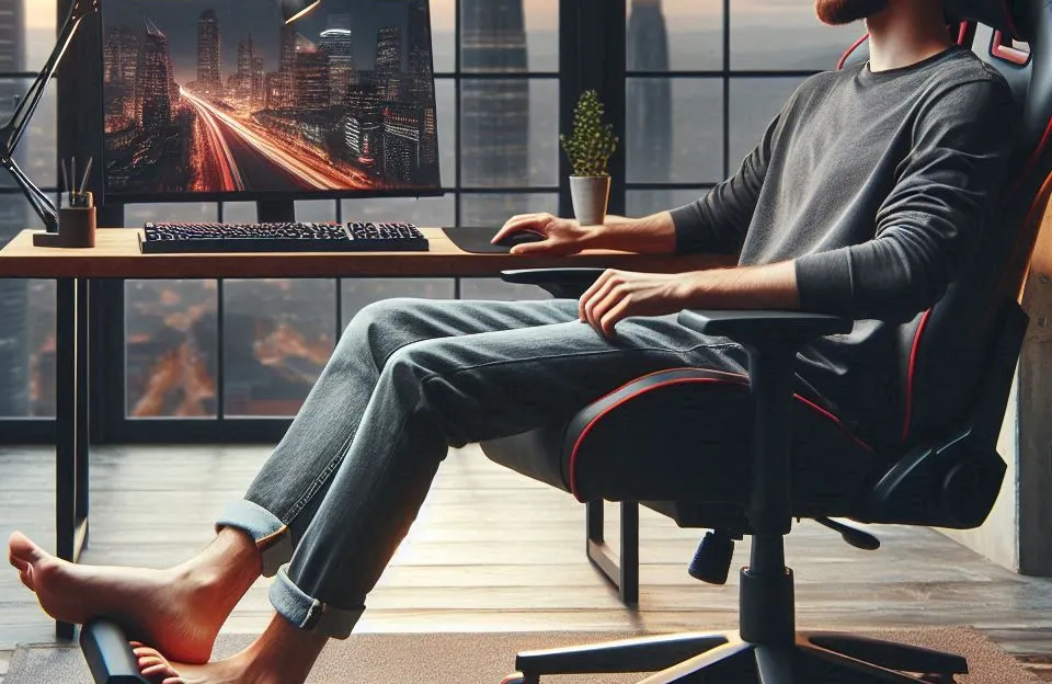 Cadeira Ergonômica Gamer com Apoio para os Pés – Conforto e Performance