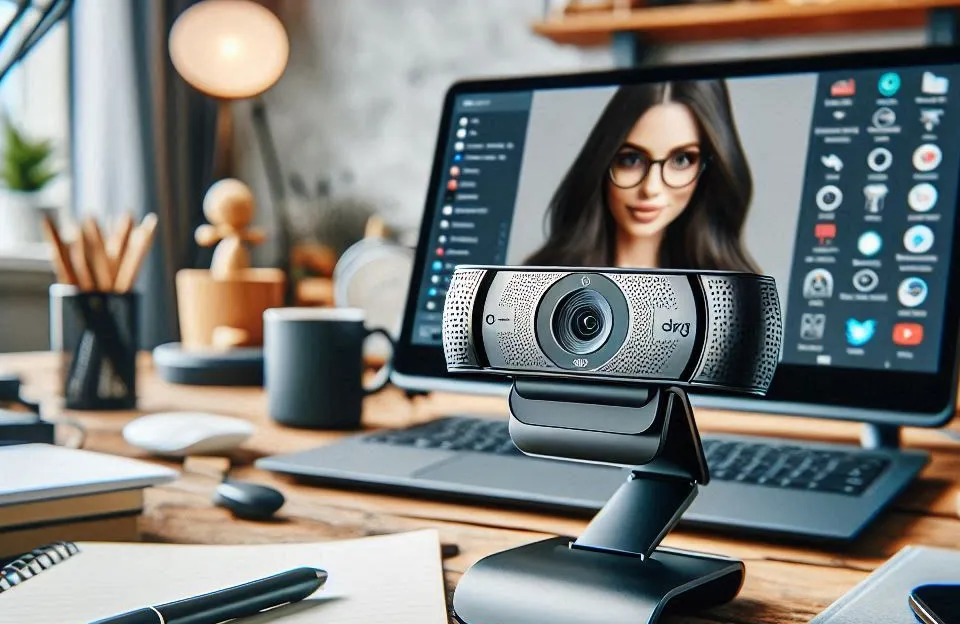 Webcam Logitech Brio 500 Full HD com Microfones Duplos