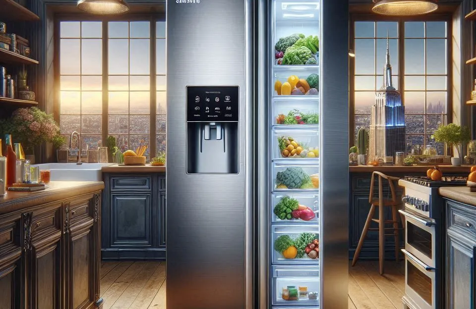 Samsung Geladeira Side by Side SmartThings RS57 Inox 564L: Tecnologia e Capacidade Incríveis