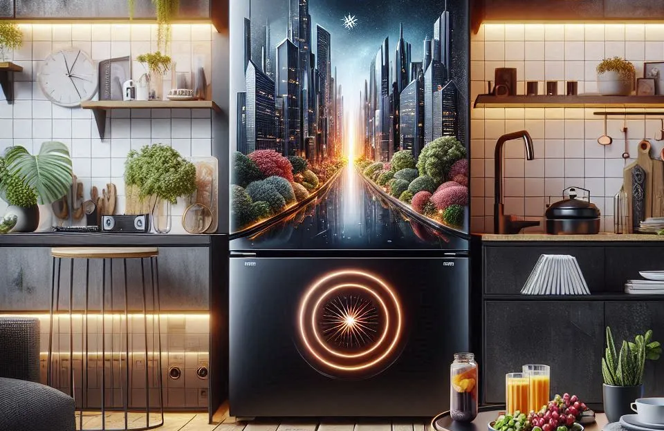 Samsung Geladeira Duplex Inverse Evolution SmartThings RB50 Black Inox 462L