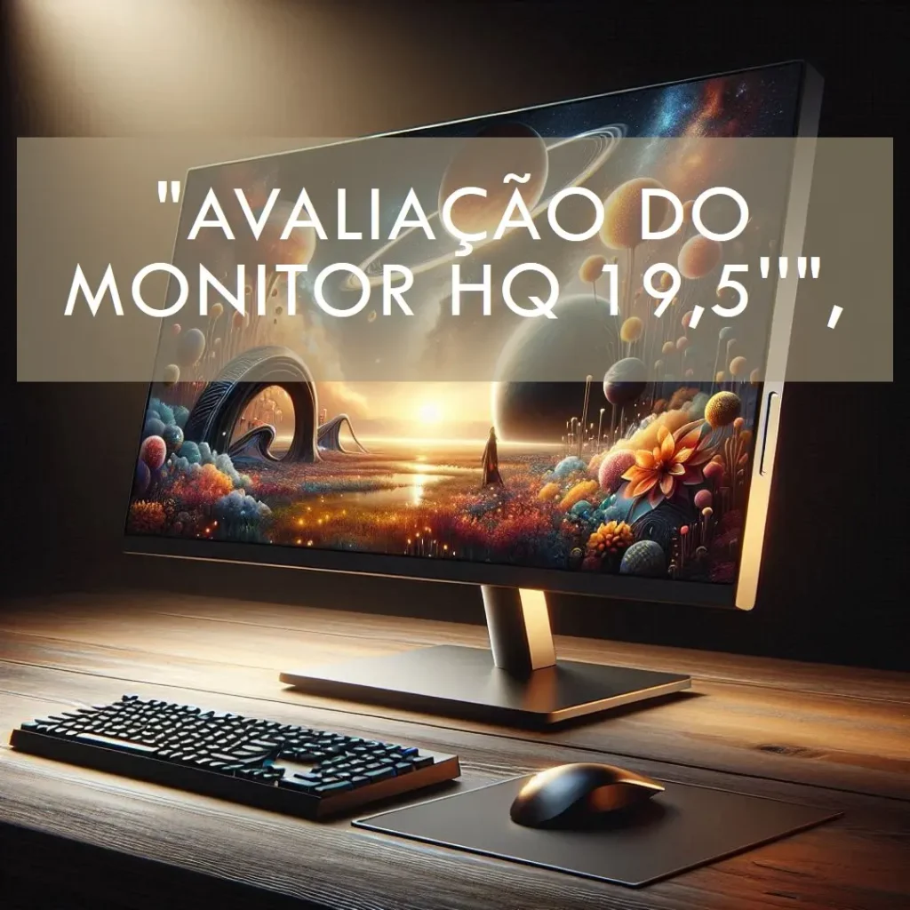Monitor HQ 19,5'' LED: Resolução 1600x900, 75Hz, Ajuste de Inclinação e Conectividade HDMI