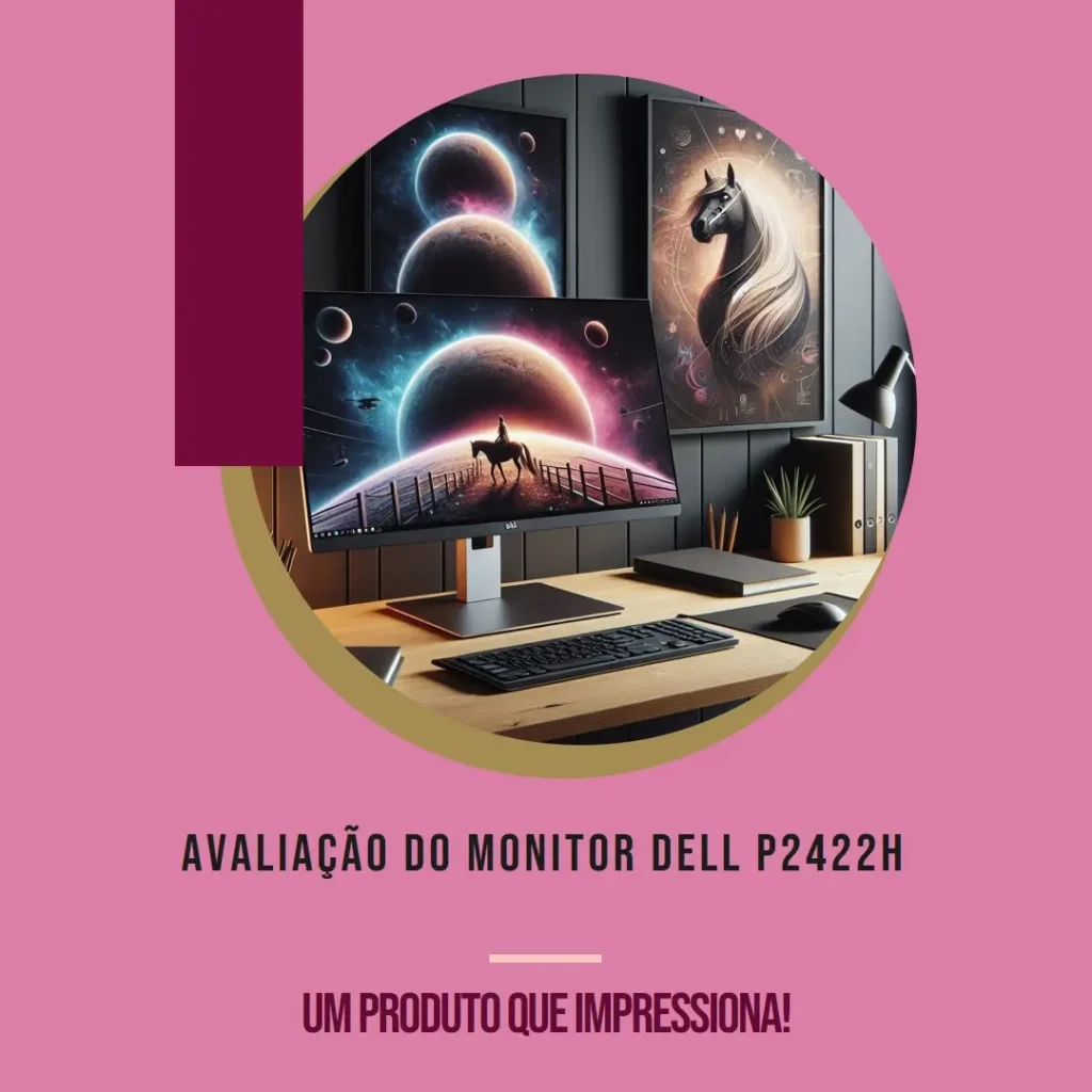 Monitor 23.8" Dell P2422H: Desempenho e Conectividade para o Dia a Dia