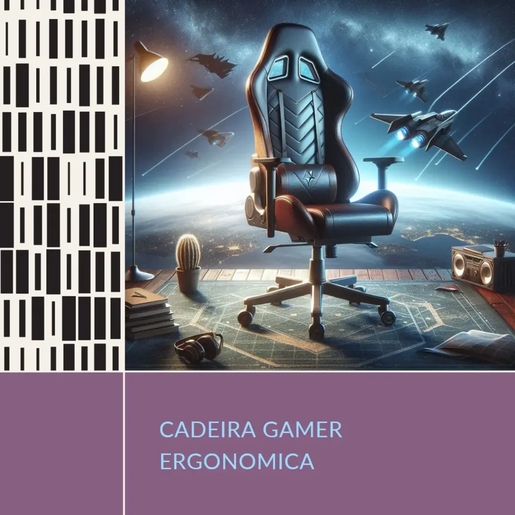 Cadeira Ergonômica Gamer com Apoio para os Pés