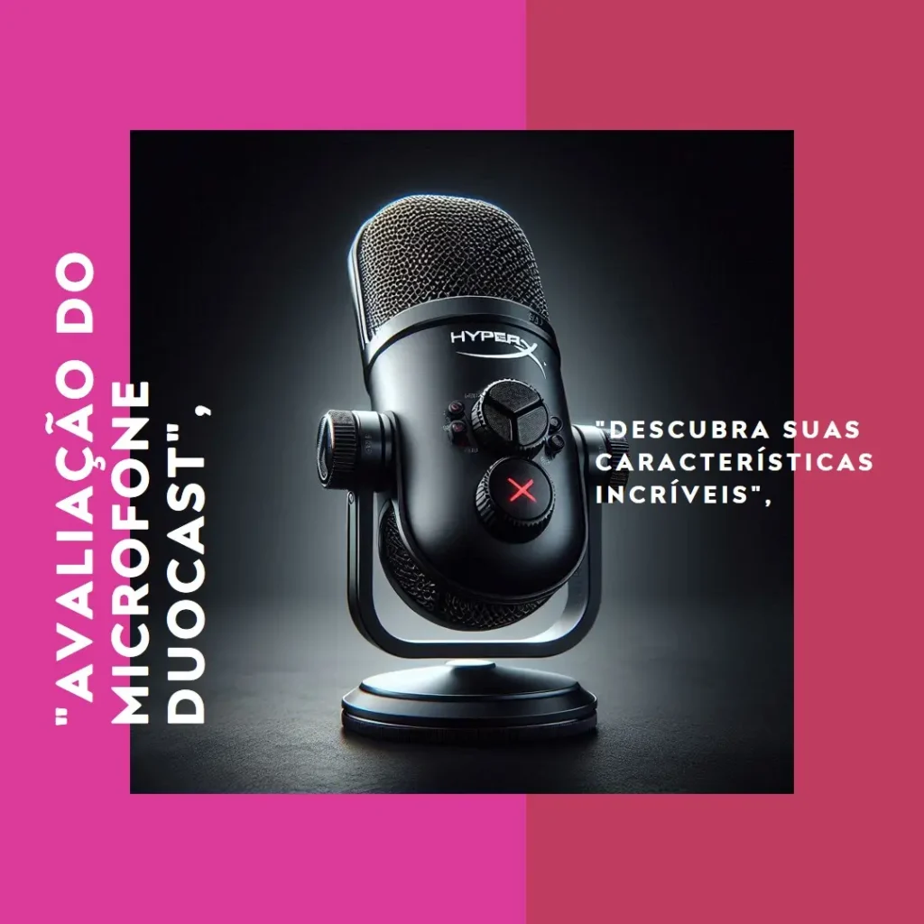HP Microfone HyperX DuoCast USB com Iluminação RGB