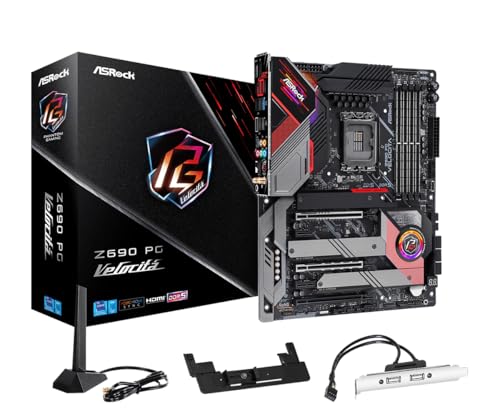 ASROCK Placa mãe Z690 PG Velocita Socket LGA1700/ Intel Z690/ DDR5/ SATA3 e USB3.2/ M.2/ WiFi/ATX