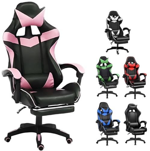 Cadeira Escritório Gamer Reclinável Ergonômica Profissional (Rosa)