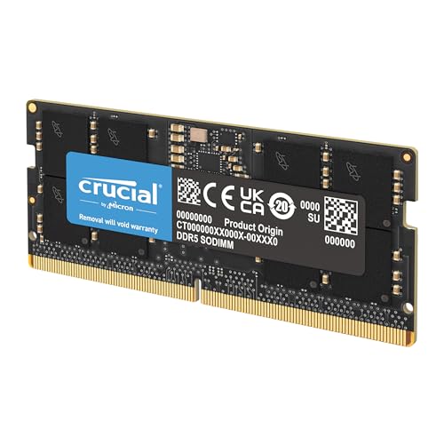 Crucial RAM 8GB DDR5 4800MHz CL40 Memória para Notebook CT8G48C40S5