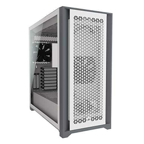 Gabinete Corsair Gamer 5000D AIRFLOW - Mid Tower, Lateral em Vidro temperado, Branco - CC-9011211-WW