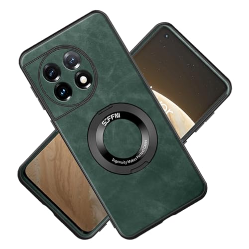 LHNUNP Capa magnética para OnePlus ACE 3 Pro, suporte invisível e suporte de anel [compatível com Magsafe], proteção total para câmera, casca de ovelha, antiderrapante, resistente a arranhões, à prova