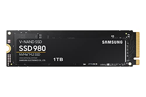 SAMSUNG 980 SSD 1TB PCle 3.0x4, NVMe M.2 2280, unidade de estado sólido interna, armazenamento para PC, laptops, jogos e mais, tecnologia HMB, Turbowrite inteligente, velocidades de até 3.500 MB/s,