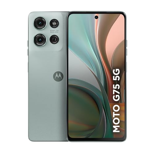 Smartphone Motorola Moto g75 5G - 256GB 16GB (8GB RAM+8GB Ram Boost) e 50MP Sony Lytia 600 Camera Moto AI Ultrarresistencia militar - Cinza Vegan Leather