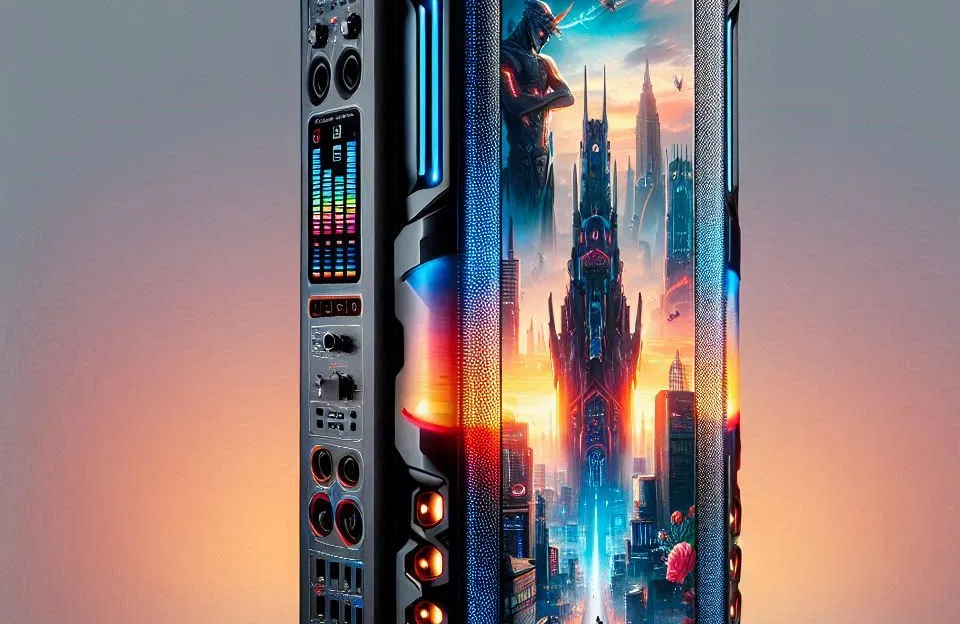 Torre de Som AIWA T1W-01B 1500W BT RGB USB FM DJ