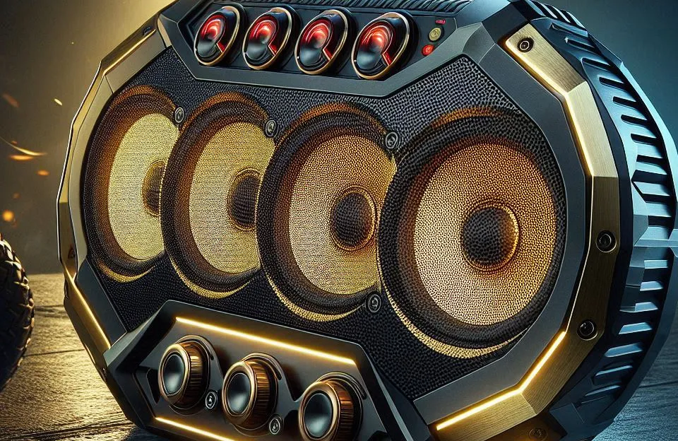Caixa de Som Bluetooth TWS 2000W com Luzes LED Goldentec