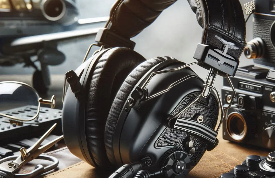 Fone de ouvido de aviação UFQ A28 Great ANR com redução de ruído ativo