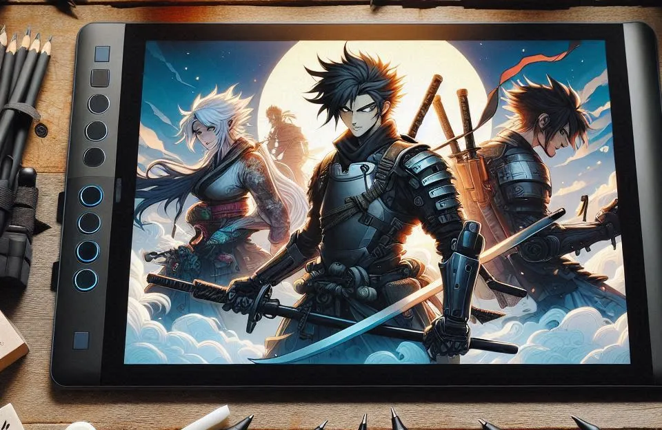HUION KAMVAS Pro 12: Tablet Gráfico com Tela Laminada