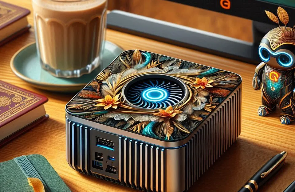 Beelink Mini PC EQR5 com Ryzen 7 5825U e 16GB RAM