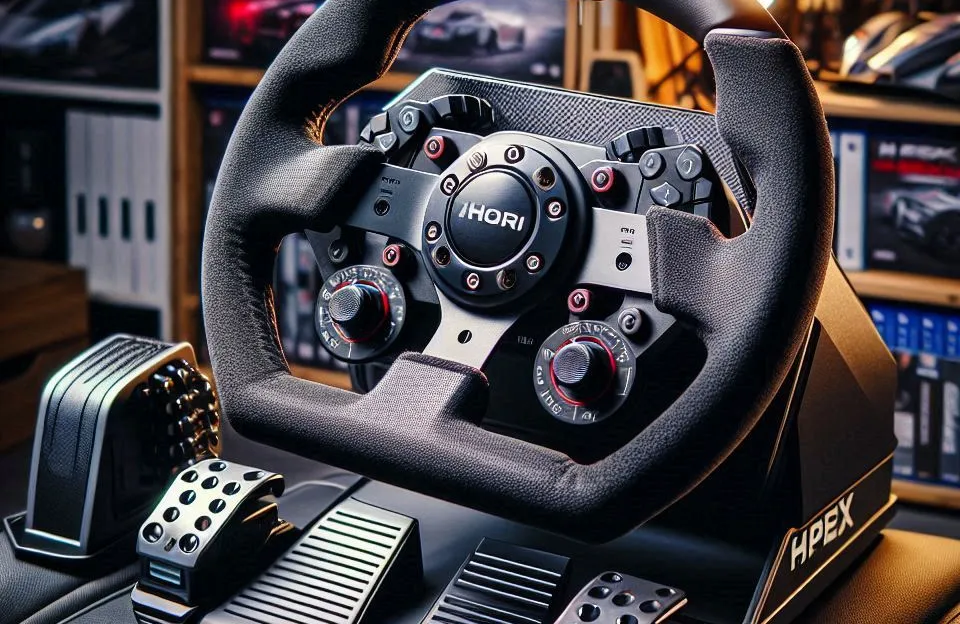 Volante Hori Apex para PS4, PS5 e PC com ajustes e pedais