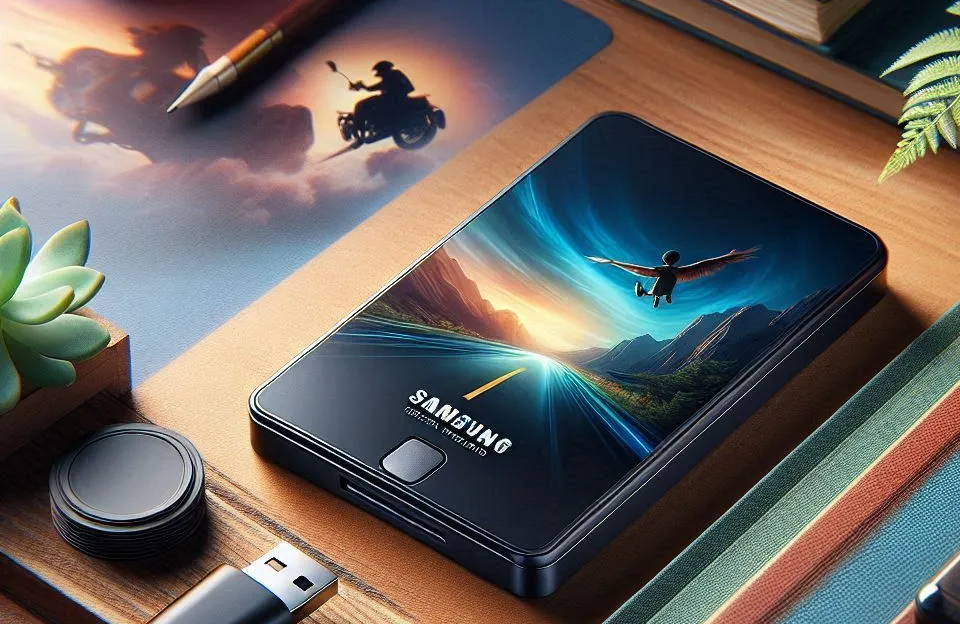 SAMSUNG SSD Portátil T9 1TB com Alta Velocidade