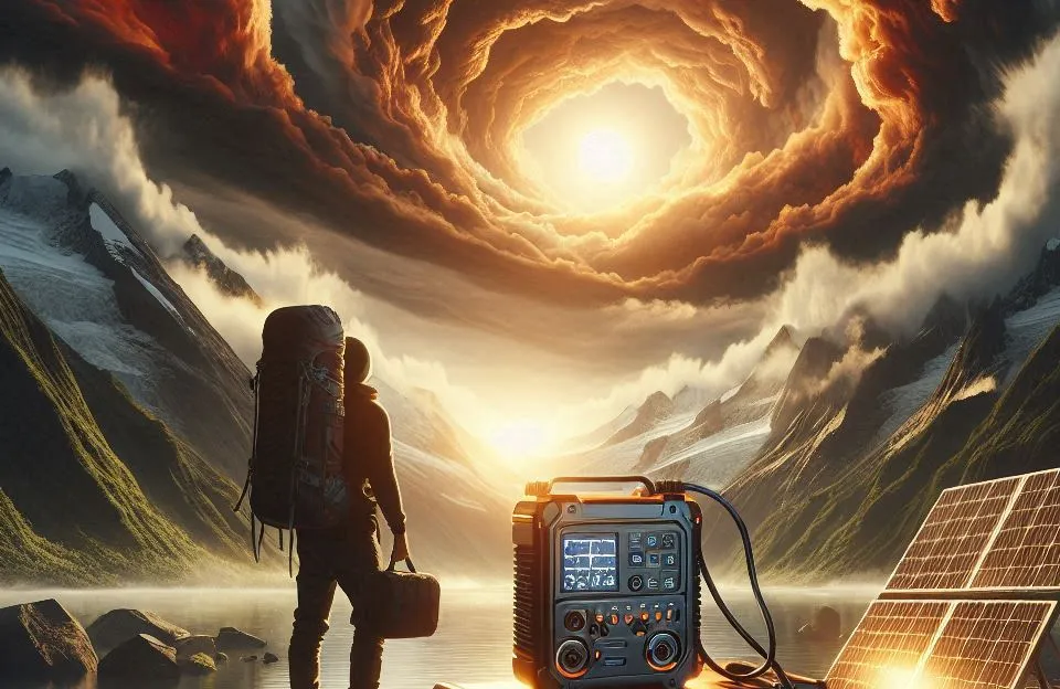 Gerador de Energia Portátil Bateria de Lítio Solar 100W: Ideal para Camping e Emergências