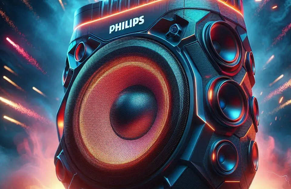 Party Speaker Philips Bluetooth TAX3208/78: Som Potente com Luzes de LED e Conectividade Completa