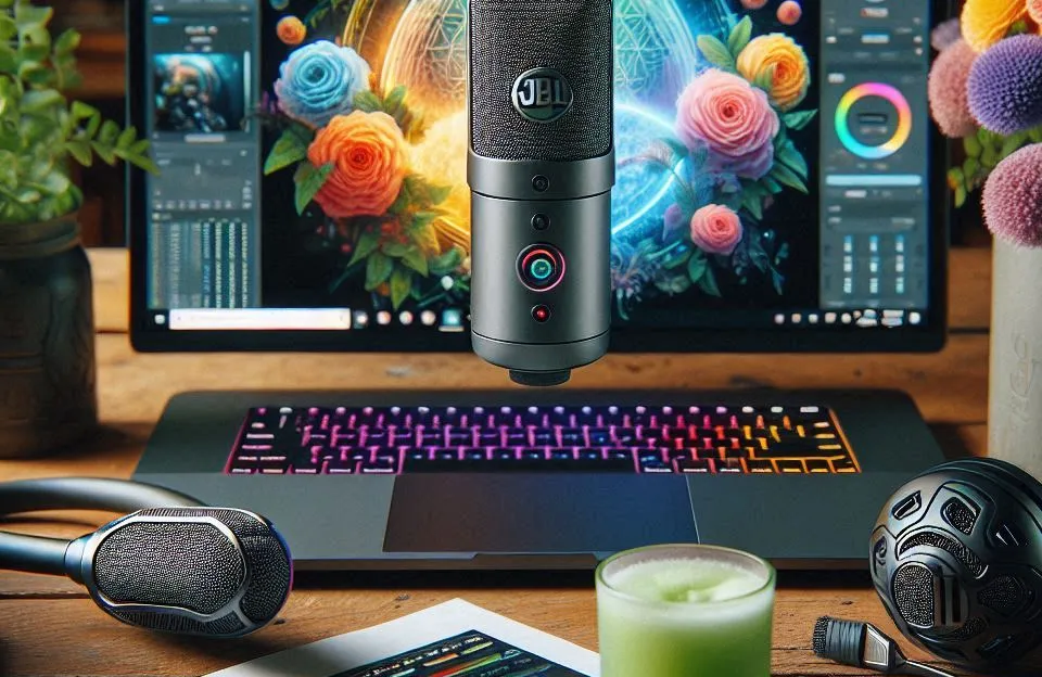 JBL Quantum Stream Studio: Microfone com Fio e RGB