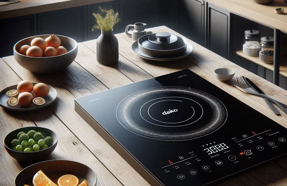 Cooktop de Indução Dako 2 Bocas Preto com Zona Flexível 220v