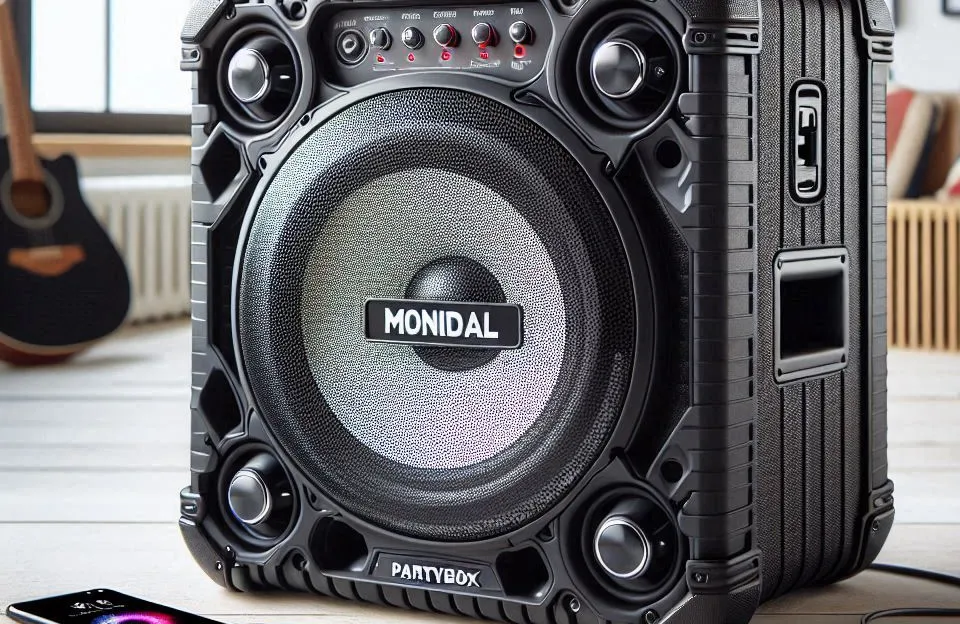 Caixa de Som Portátil Mondial Partybox Preto, 600W, Bivolt - PBX-600: Potência, Conectividade e Luzes para Sua Festa