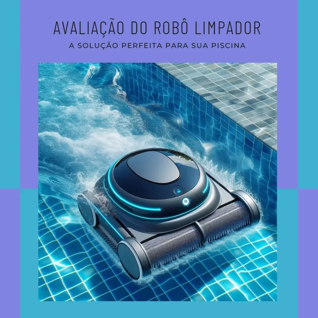 Robô limpador de piscina sem fio com planejamento de rota