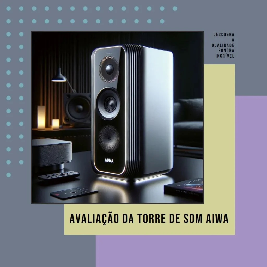 Torre de Som AIWA T2W-01B 2200W com Bluetooth e RGB