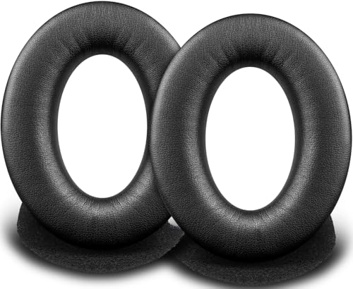 SOULWIT Substituição de Almofadas Auriculares para Bose Aviation X A20/A10 Headset, Almofadas de Orelha com Espuma de Isolamento de Ruído de Alta Densidade - Couro de Proteína Preto