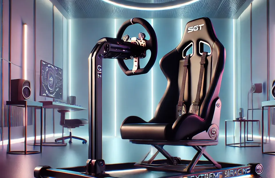 SGT Suporte Para Volante Extreme Simracing: Reforço, Estabilidade e Compactação