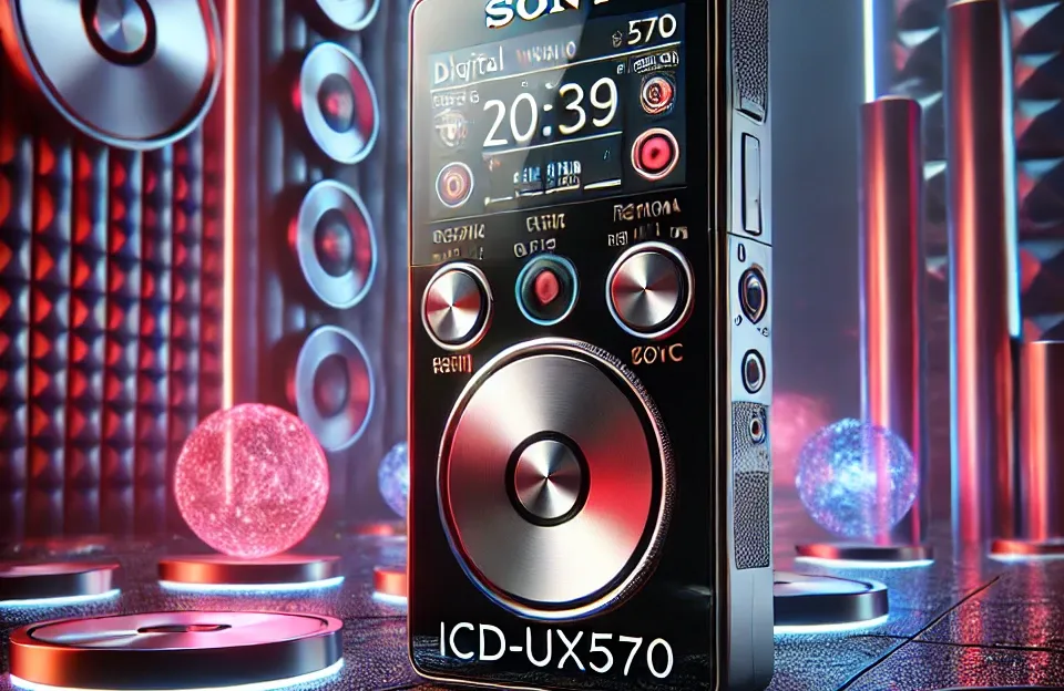 Sony Gravador de Voz Digital ICD-UX570 com Som Aprimorado