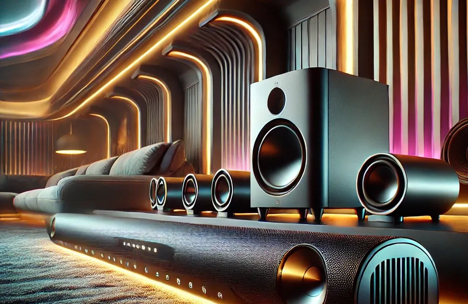 Soundbar 2.1 Canais com Subwoofer e HDMI: Som Imersivo em Casa