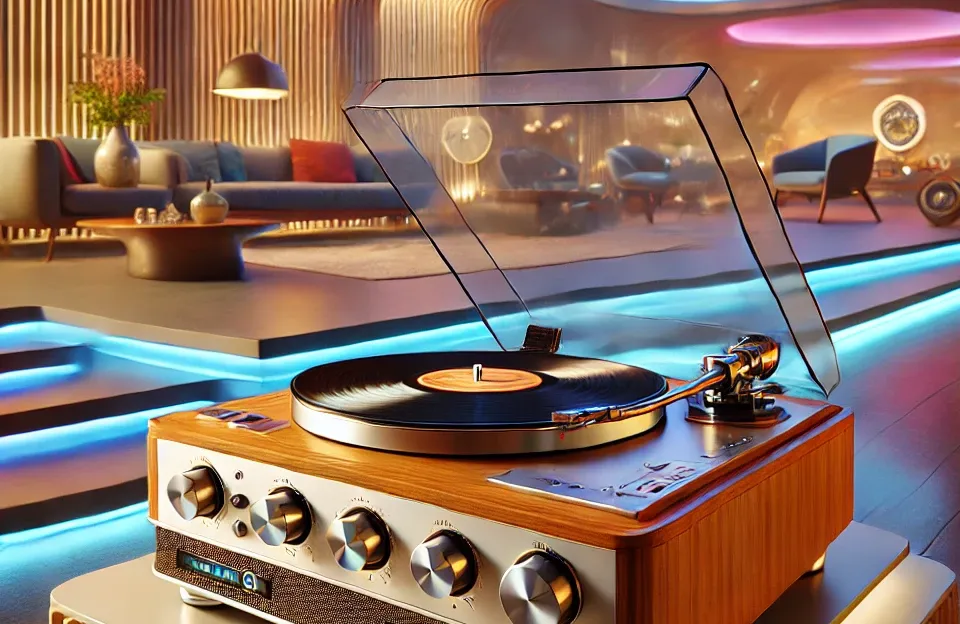Raveo Vitrola Studio MAPLE com Bluetooth e USB