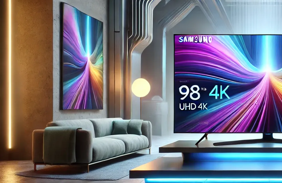 Samsung Smart TV 98" Crystal UHD 4K com 120Hz e Alexa