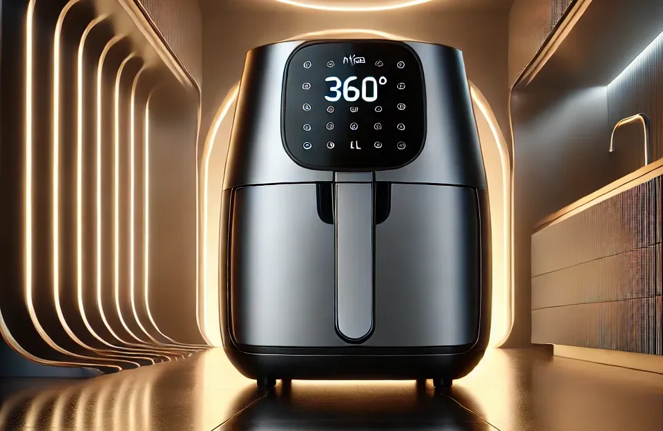 Fritadeira Midea 4L com Fluxo 360° e Design Compacto