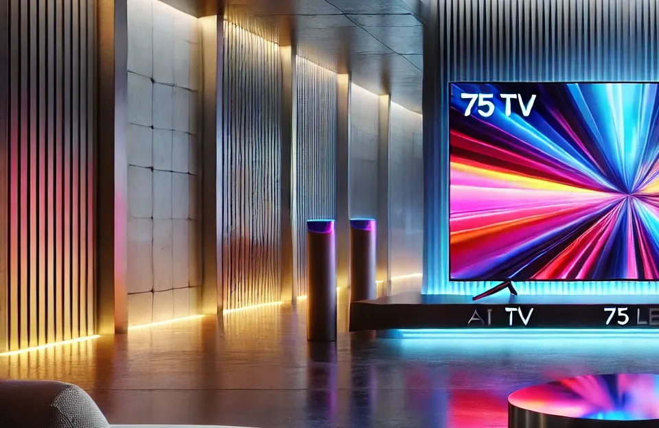 Samsung AI TV 75" Neo QLED 4K com som imersivo e IA