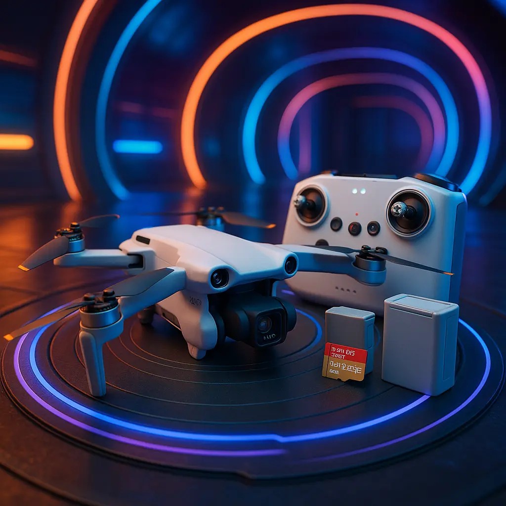 Combo Mini 4 Pro Fly More com Cartão 128 GB: leve, dobrável e potente