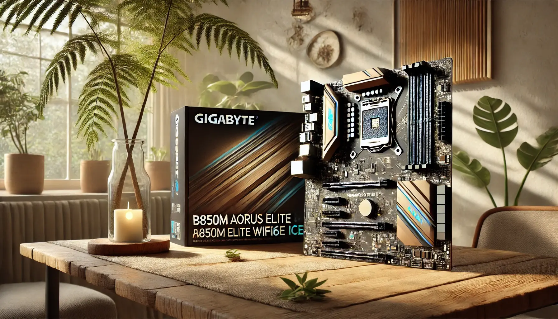 GIGABYTE Placa-mãe B850M AORUS Elite WIFI6E ICE - Alta Performance e Conectividade Avançada