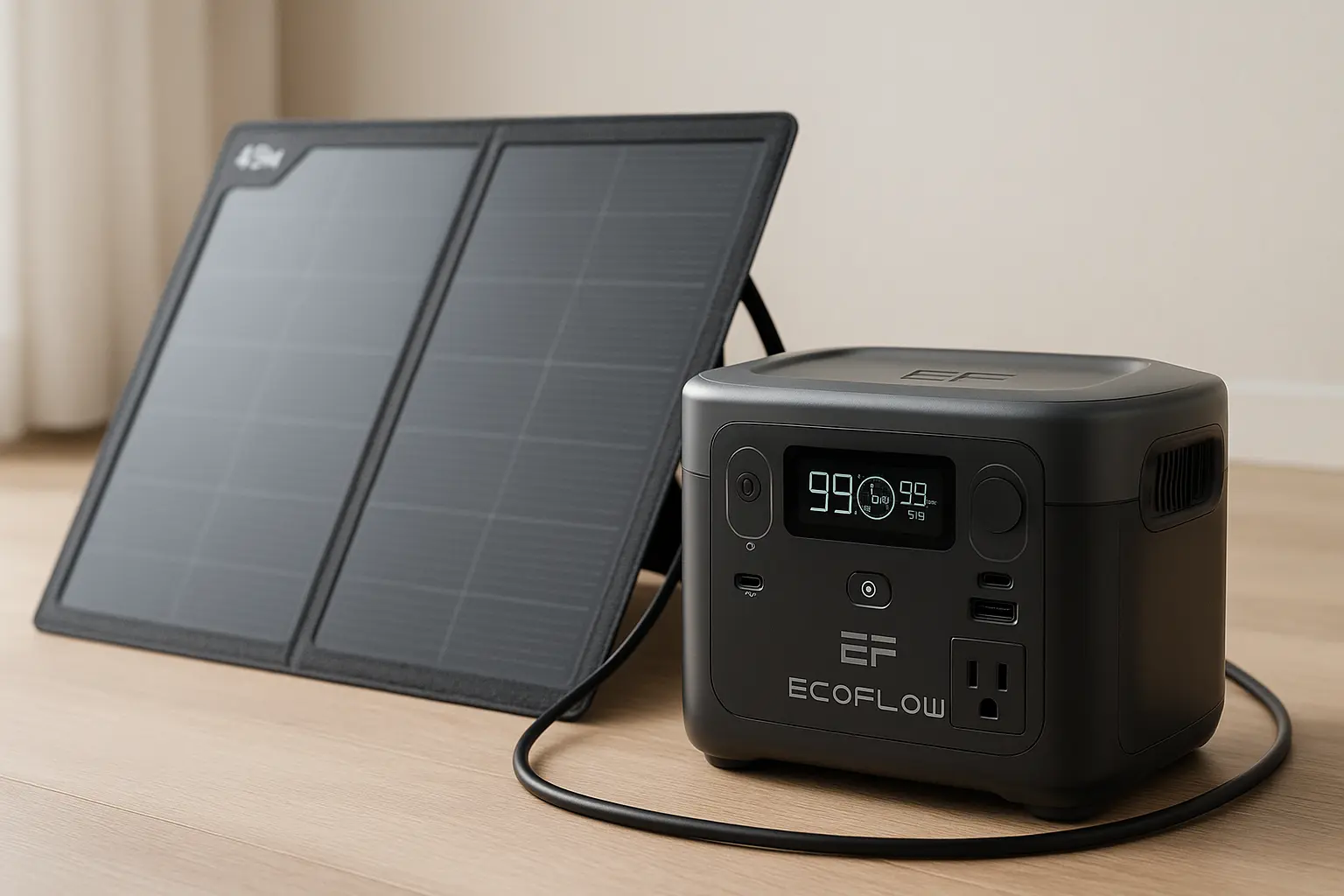 EF ECOFLOW River 2: Energia Portátil com Painel Solar 45W